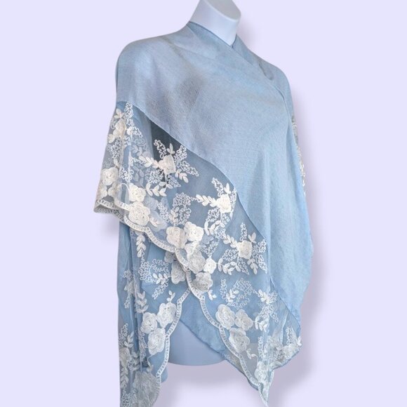 Cherie Bliss Blue Woven Cover-Up - Picture 2 of 9